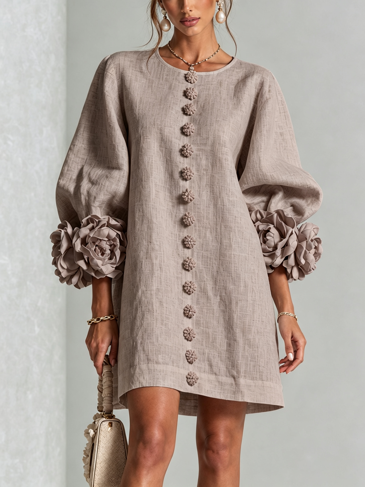 Rosa™ | Floral Button-Down Mini Dress