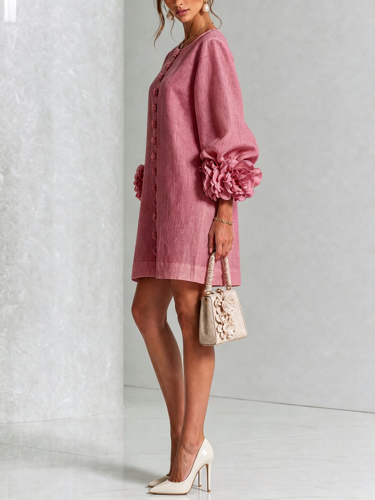 Rosa™ | Floral Button-Down Mini Dress
