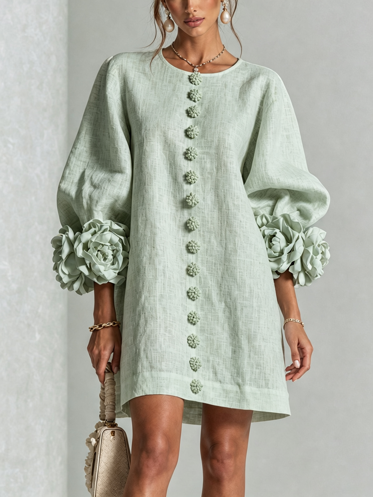 Rosa™ | Floral Button-Down Mini Dress