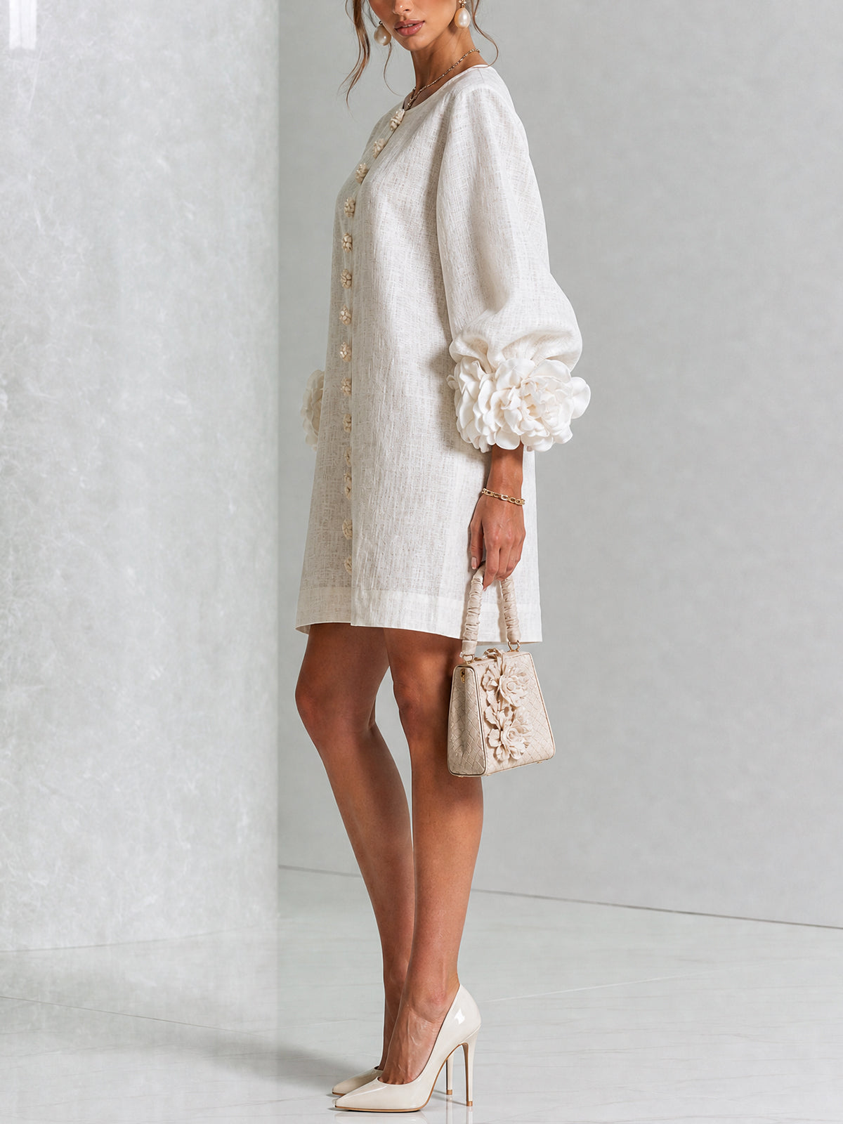Rosa™ | Floral Button-Down Mini Dress