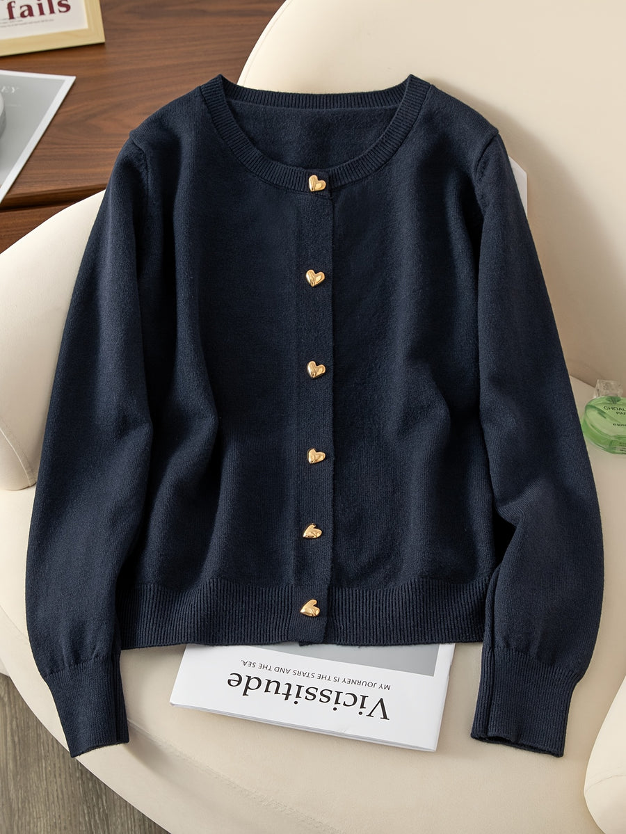 Rosalie Heart Button Cardigan