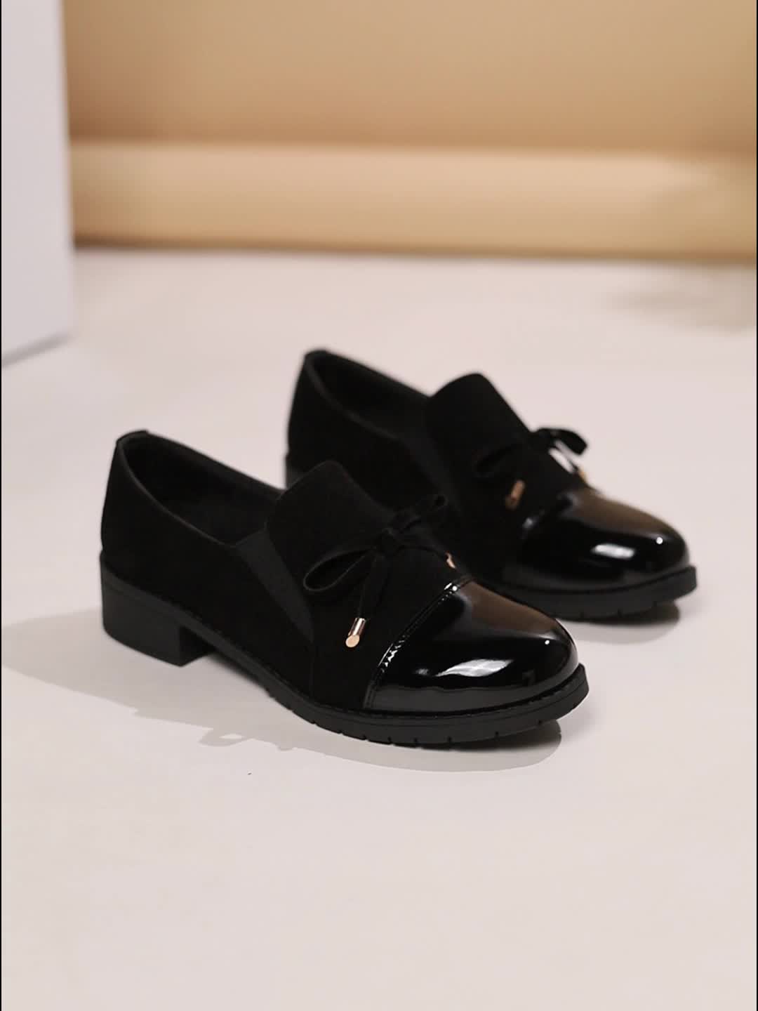 Hattie™ | Patent Toe Bow Loafers