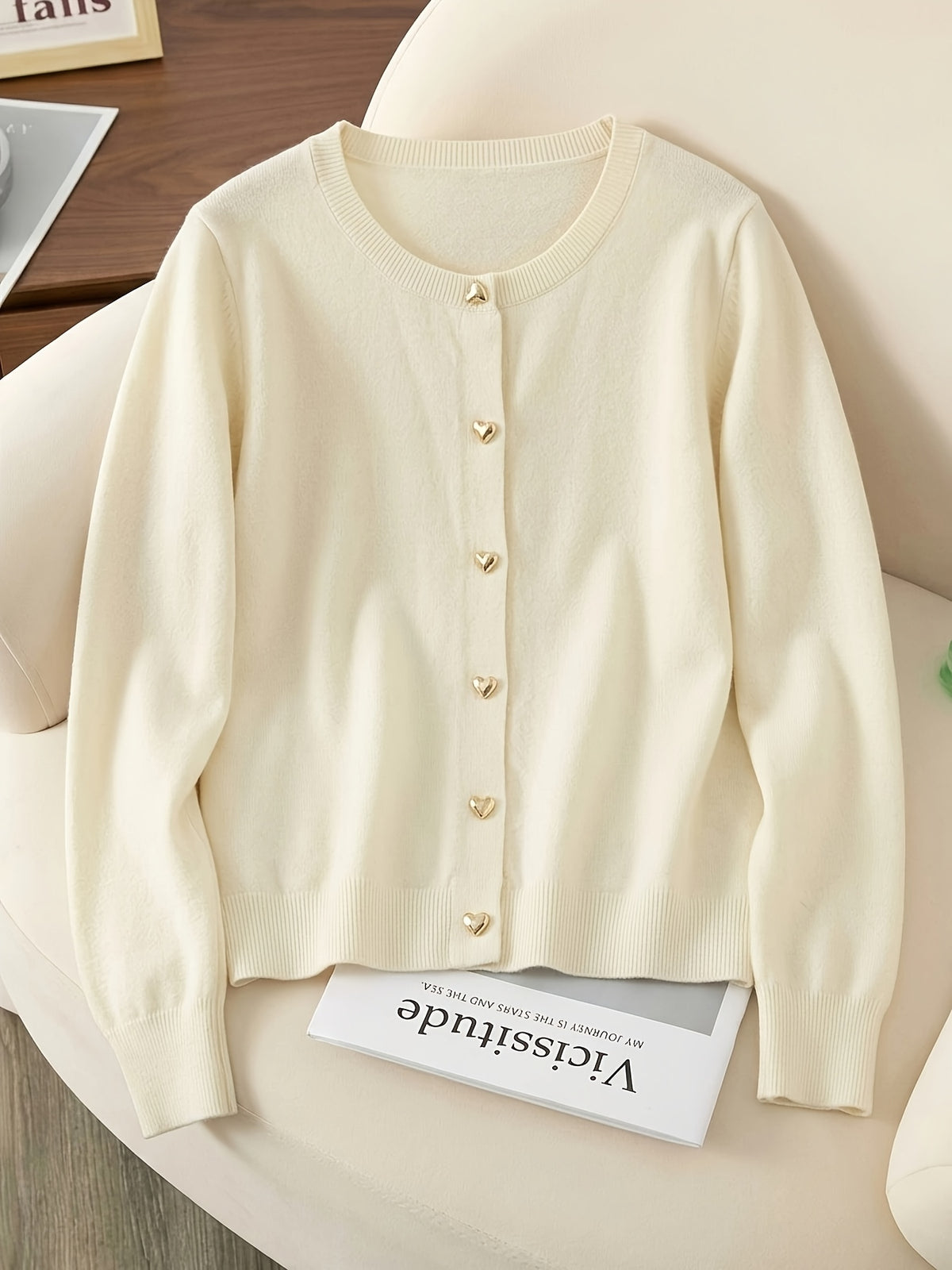 Rosalie Heart Button Cardigan