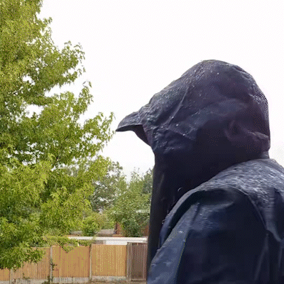 Hazel - Hooded Check-Lined Rain Jacket