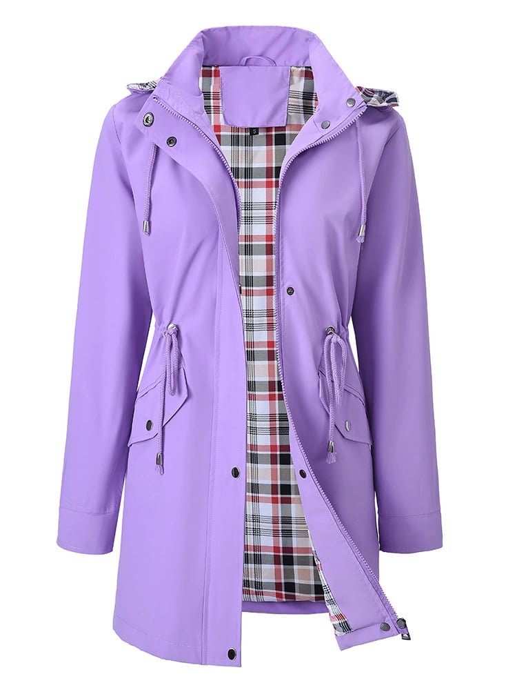 Iona - Hooded Drawstring Rain Jacket