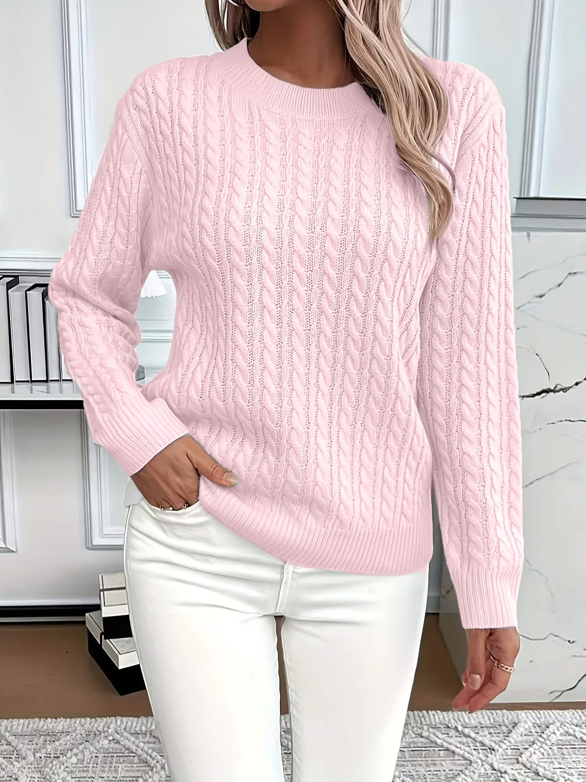 MARIELLE CABLE SWEATER