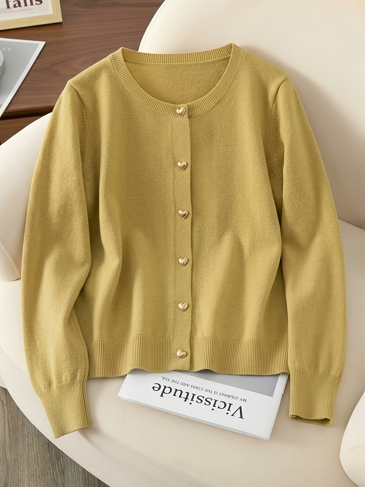 Rosalie Heart Button Cardigan
