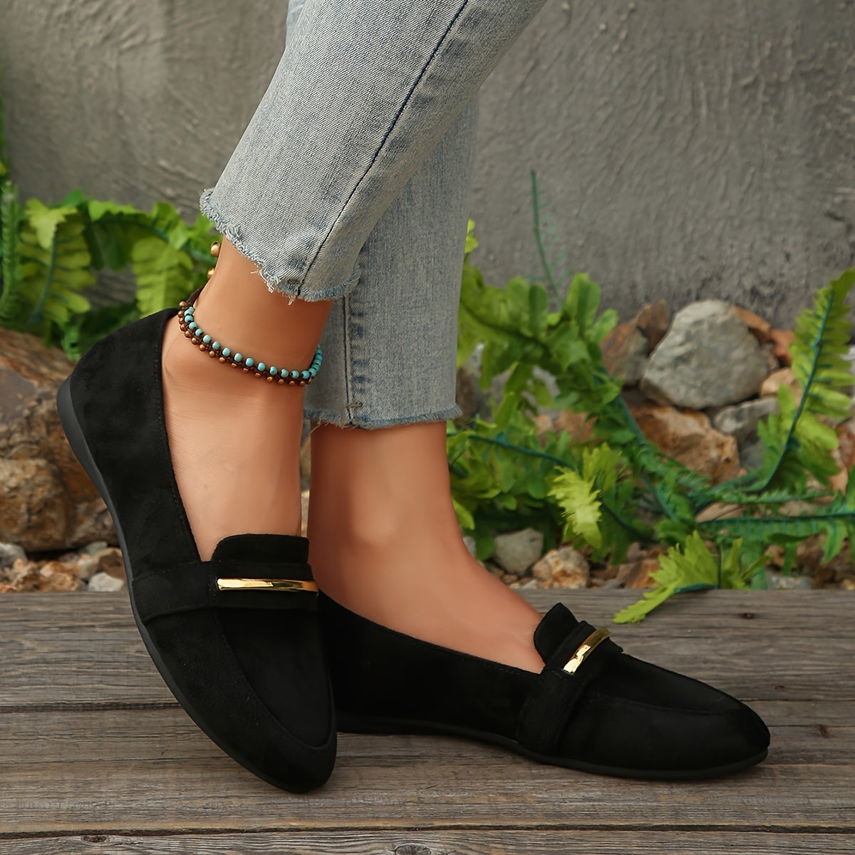 Agnes™ | Pointed Suede-Look Loafers