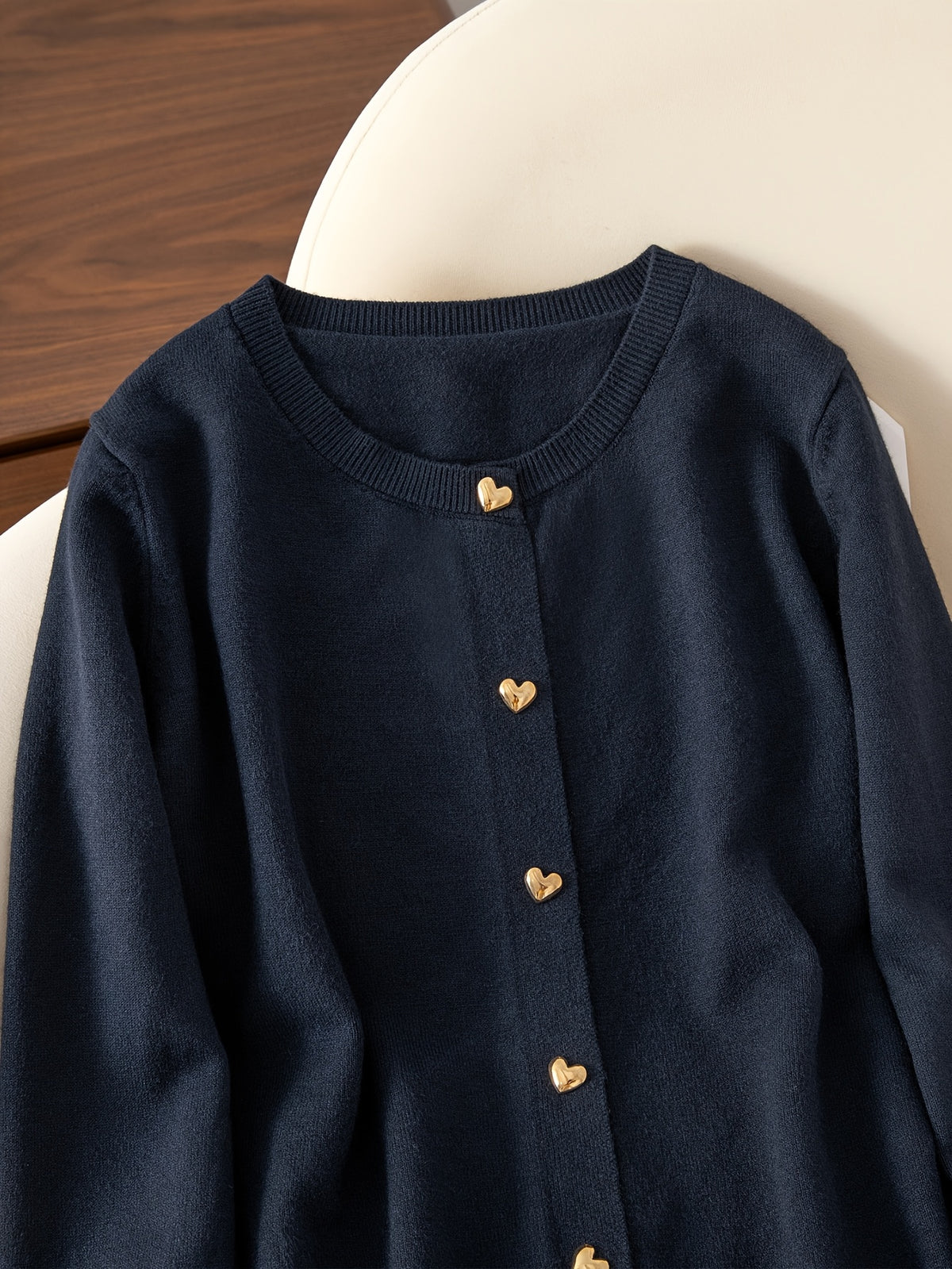 Rosalie Heart Button Cardigan
