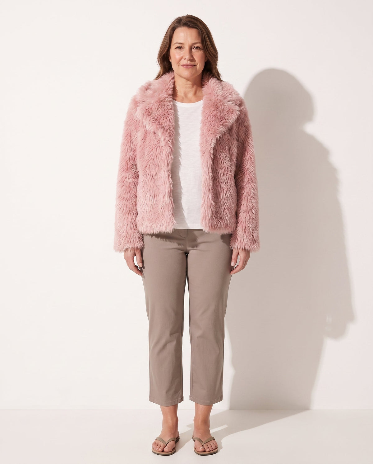 Apolline | Faux Fur Winter Jacket Black White Puffer Jackets