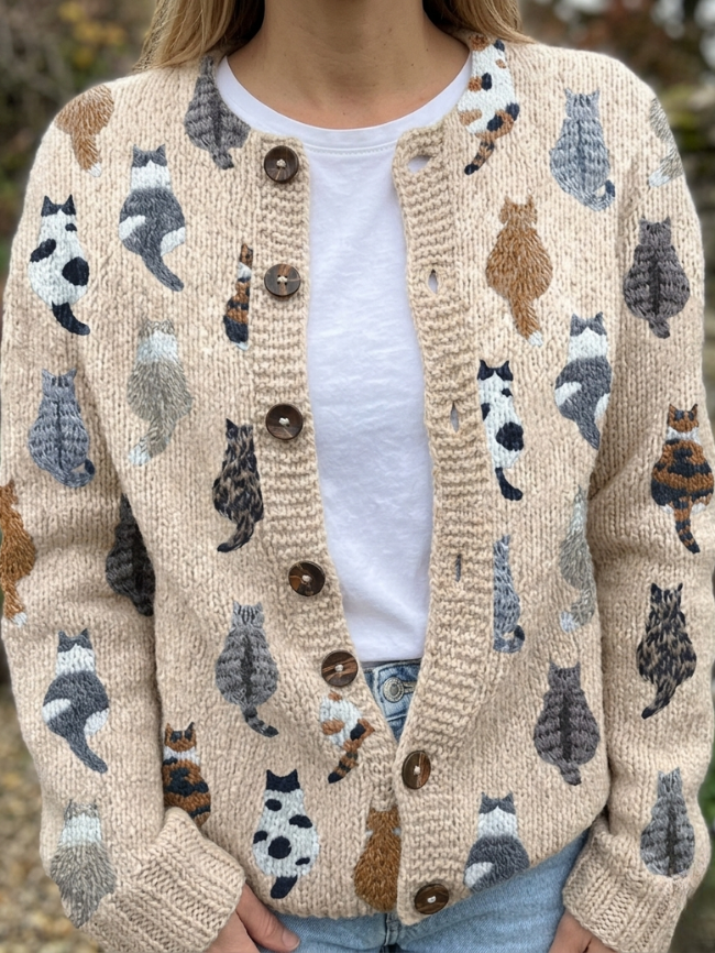 Maude | Colour-Block Button Cardigan