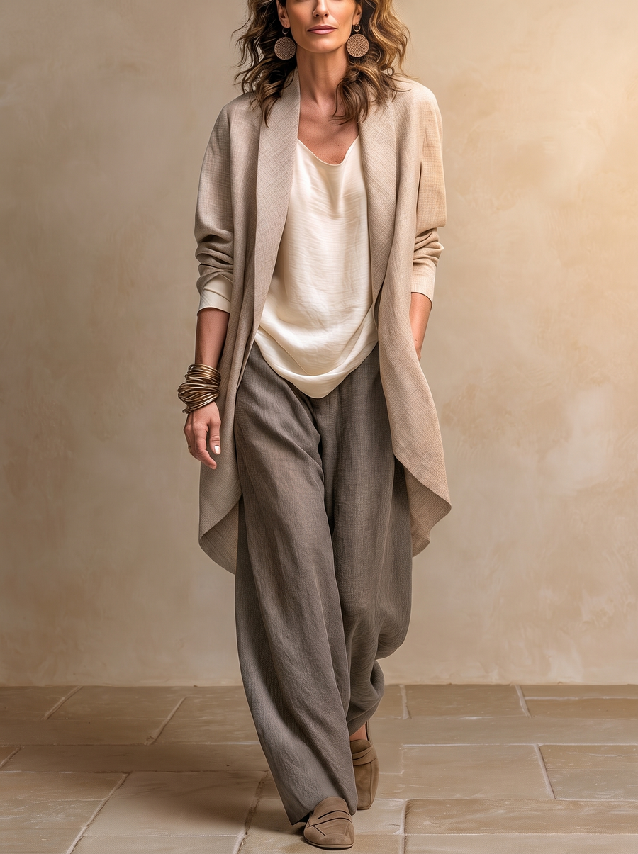 CONSTANCE | THREE-PIECE LAYERED PALAZZO TROUSER SET
