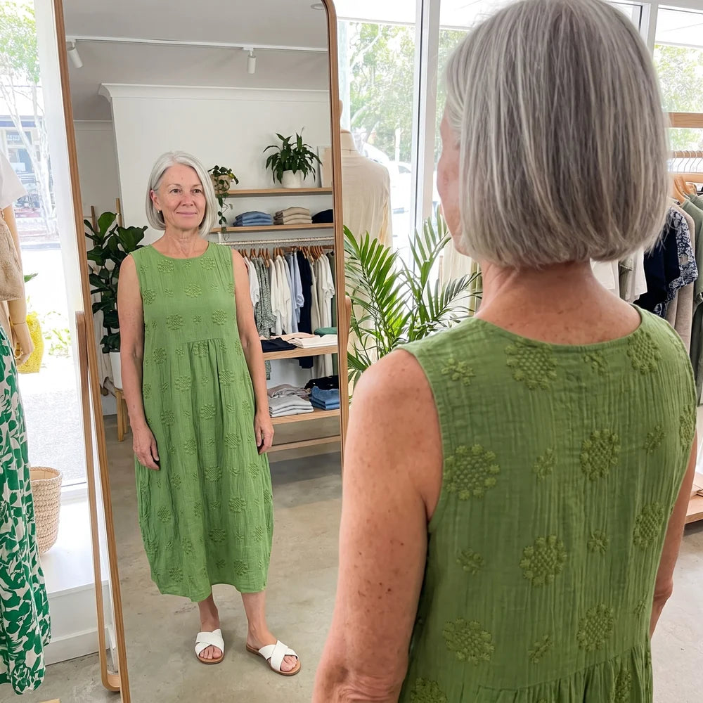 Sara | Patterned Midi Dress