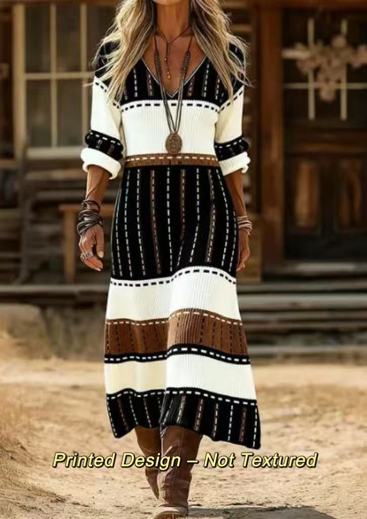 IONA | STRIPED PRINT MAXI DRESS