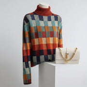 EMMA CHECKED MERINO JUMPER