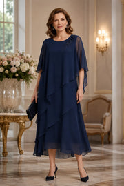 Vivienne Draped Layer Formal Occasion Dress