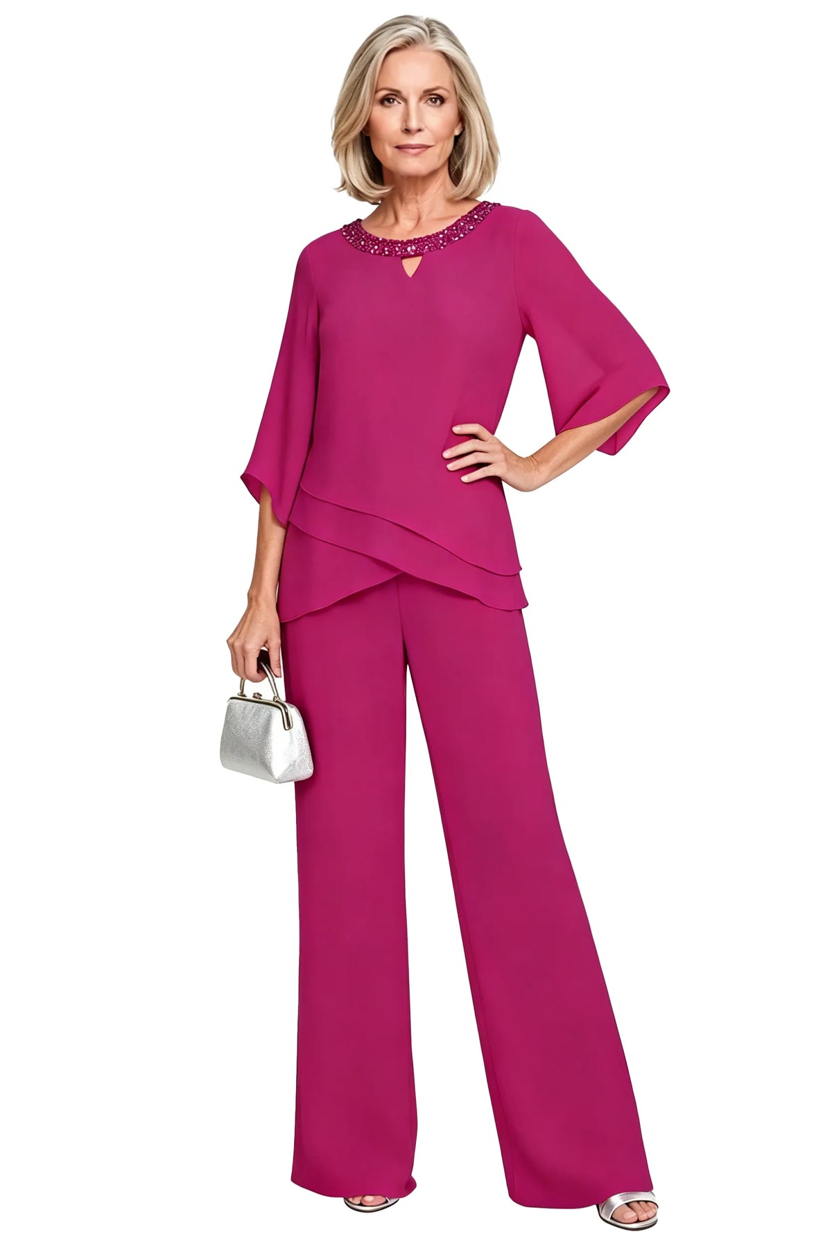 Sophisticated Loose-Fit Formal Pant Set