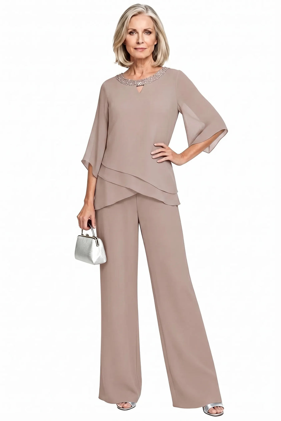 Sophisticated Loose-Fit Formal Pant Set