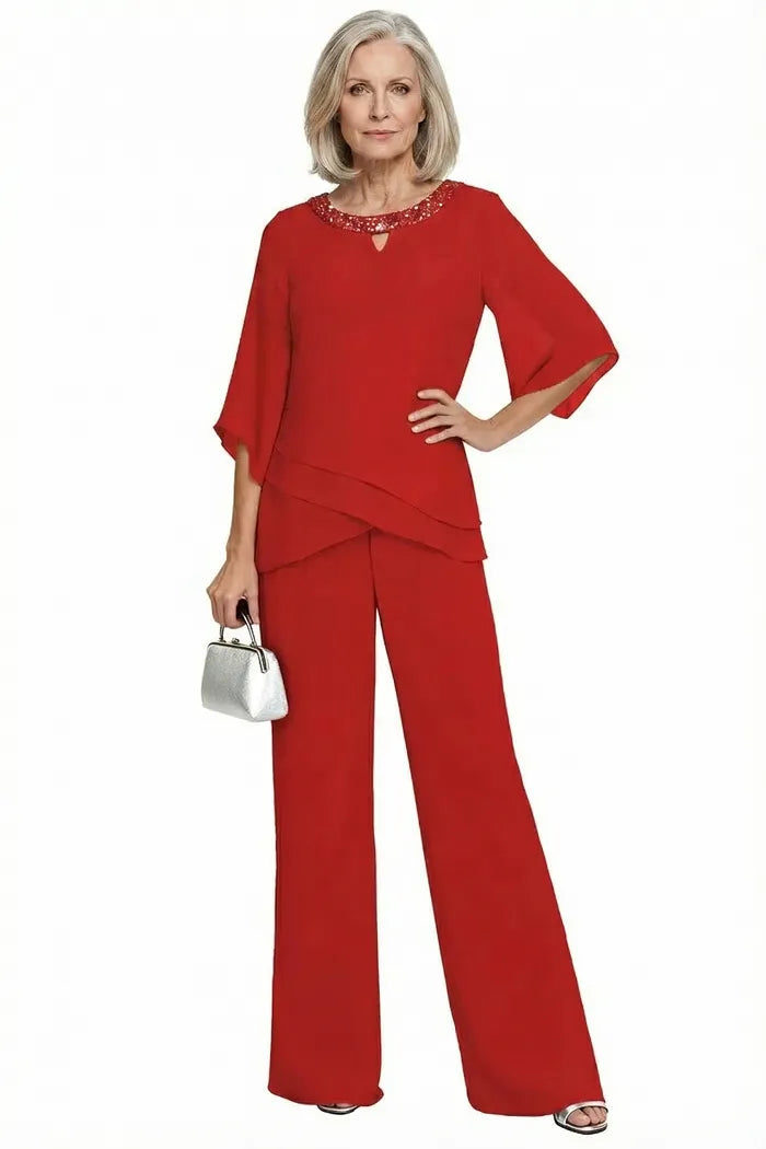Sophisticated Loose-Fit Formal Pant Set
