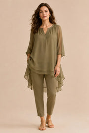 Seraphina Elegant Overlay Pant Ensemble