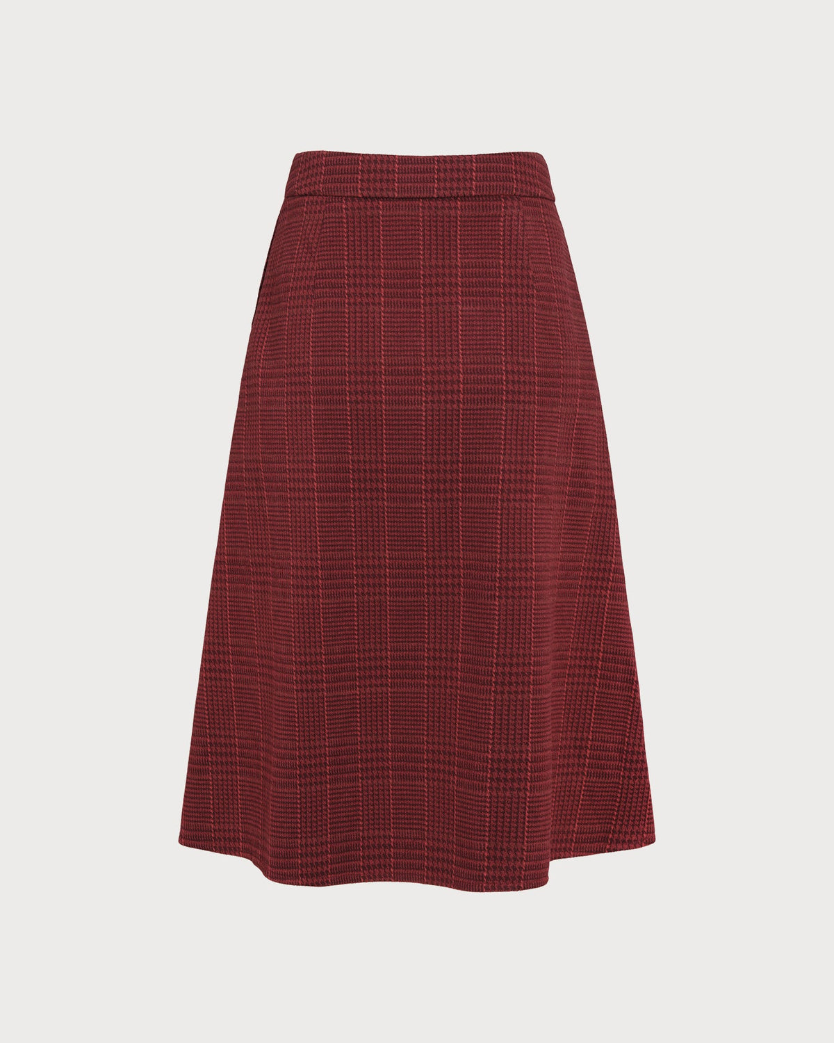 Kensington | Elegant Checked A-Line Midi Skirt
