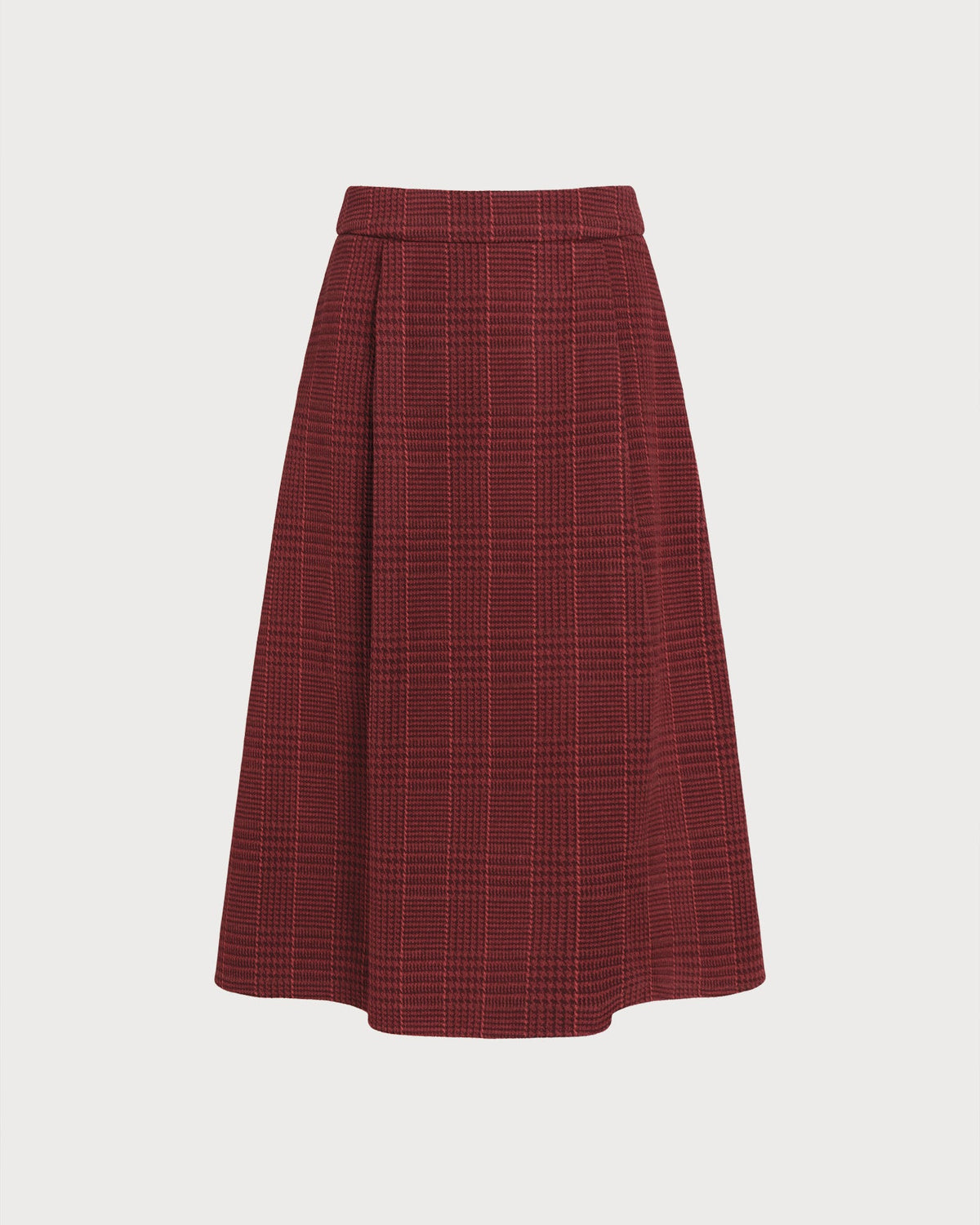 Kensington | Elegant Checked A-Line Midi Skirt