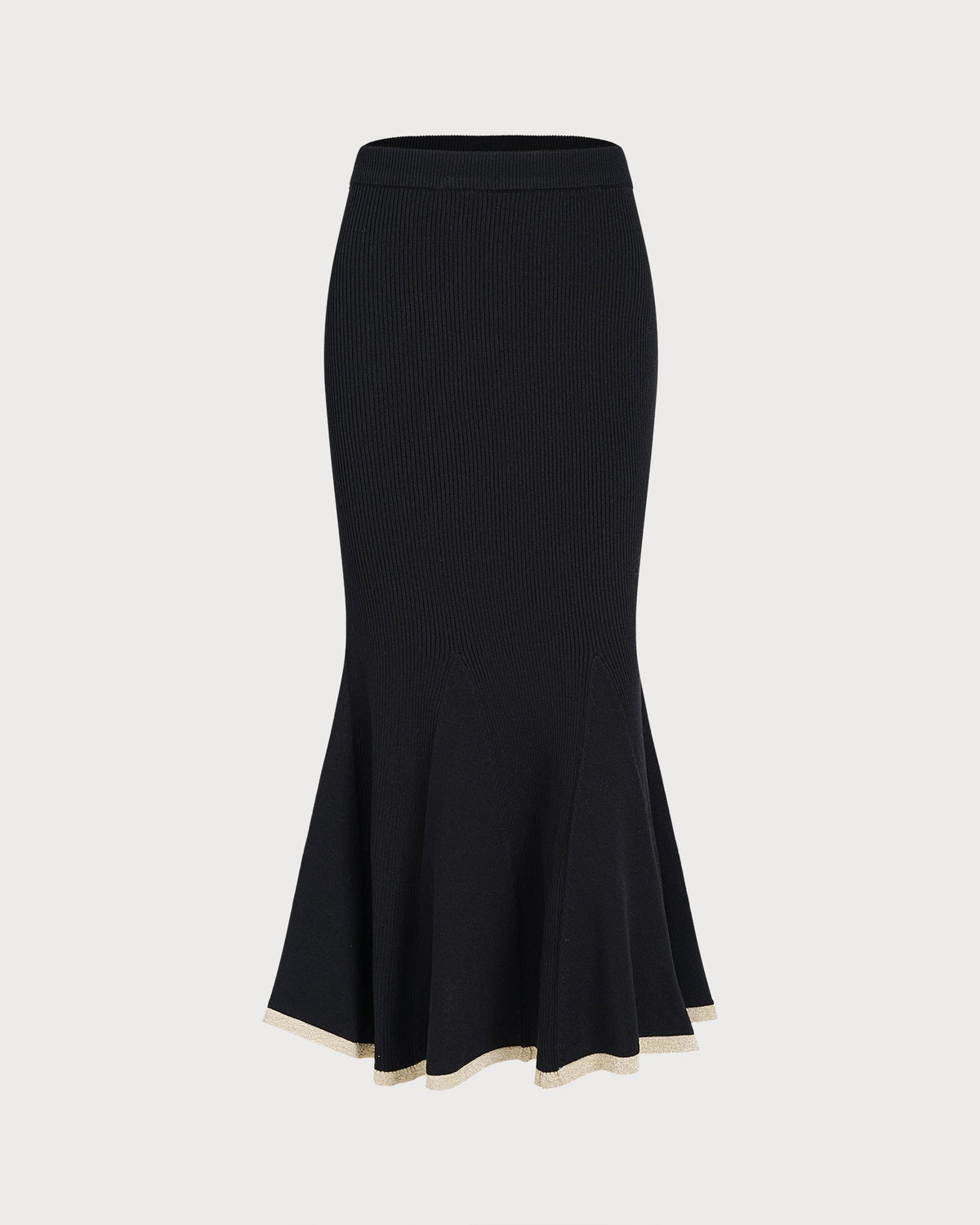 Seraphina Elastic Waist Contrasting Midi Skirt