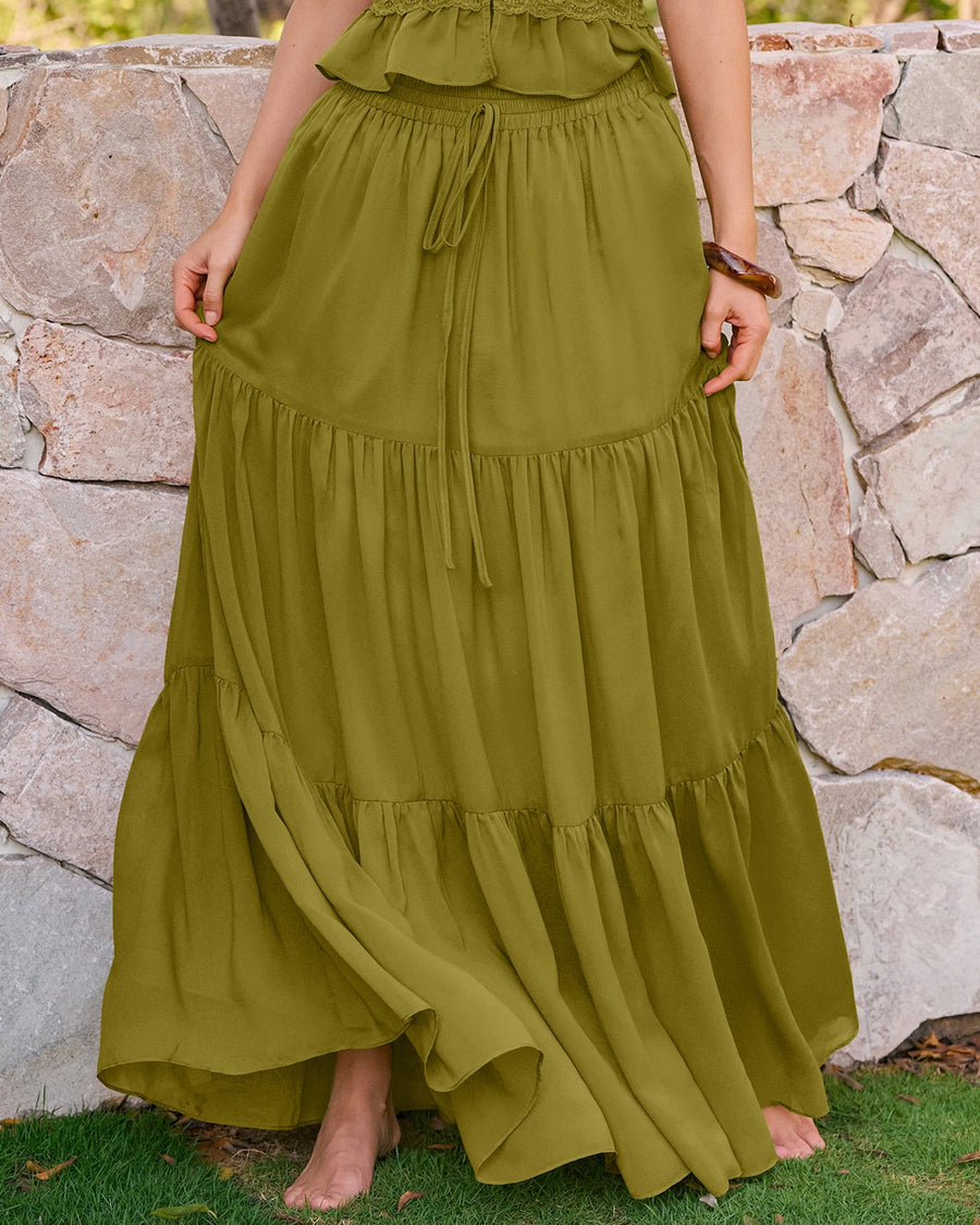 Elowen Flowing Chiffon Maxi Skirt