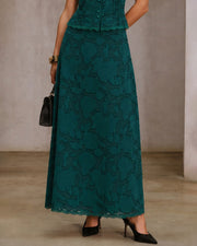 Windsor Lace Jacquard Midi Skirt