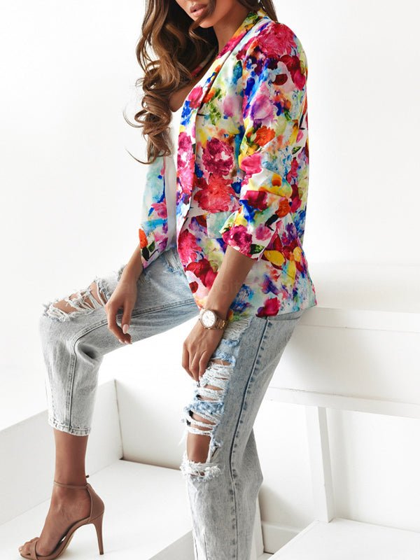 Georgia | Women's Floral Blazer for Business and Casual