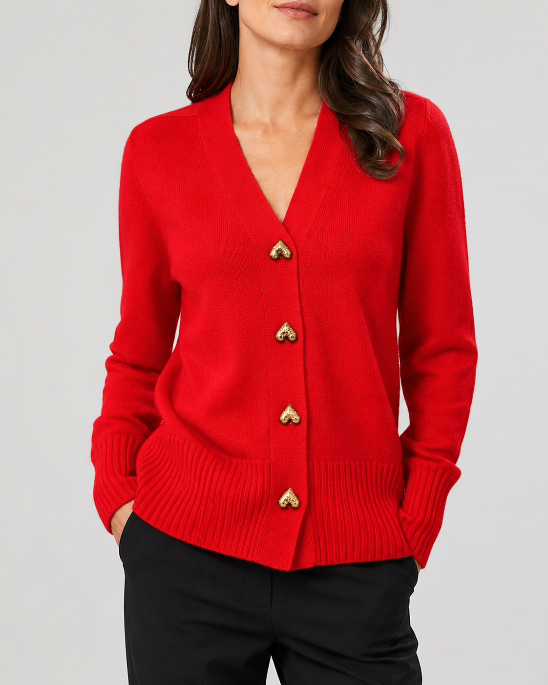 Amelia Heart Button Cardigan