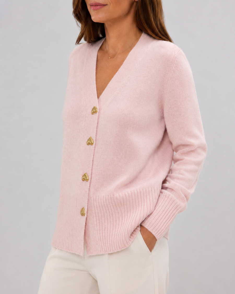 Amelia Heart Button Cardigan