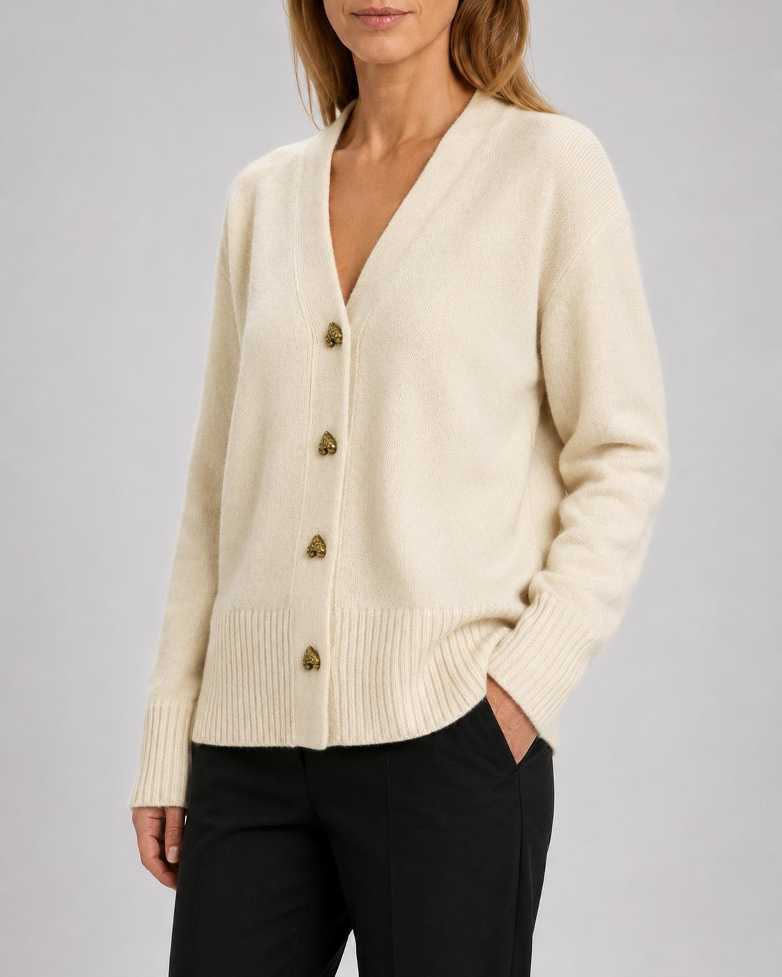Amelia Heart Button Cardigan