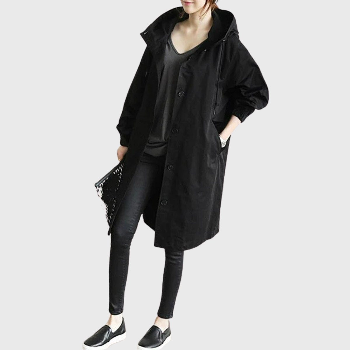 Georgia | Women's Hooded Oversized Long Trenchcoat