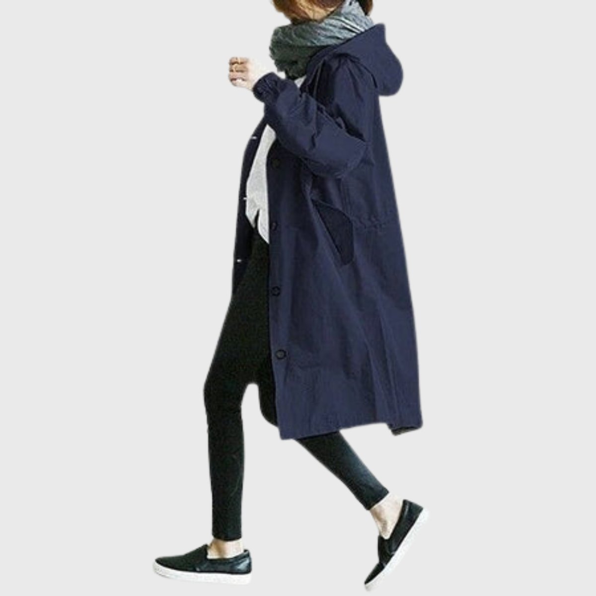 Georgia | Women's Hooded Oversized Long Trenchcoat