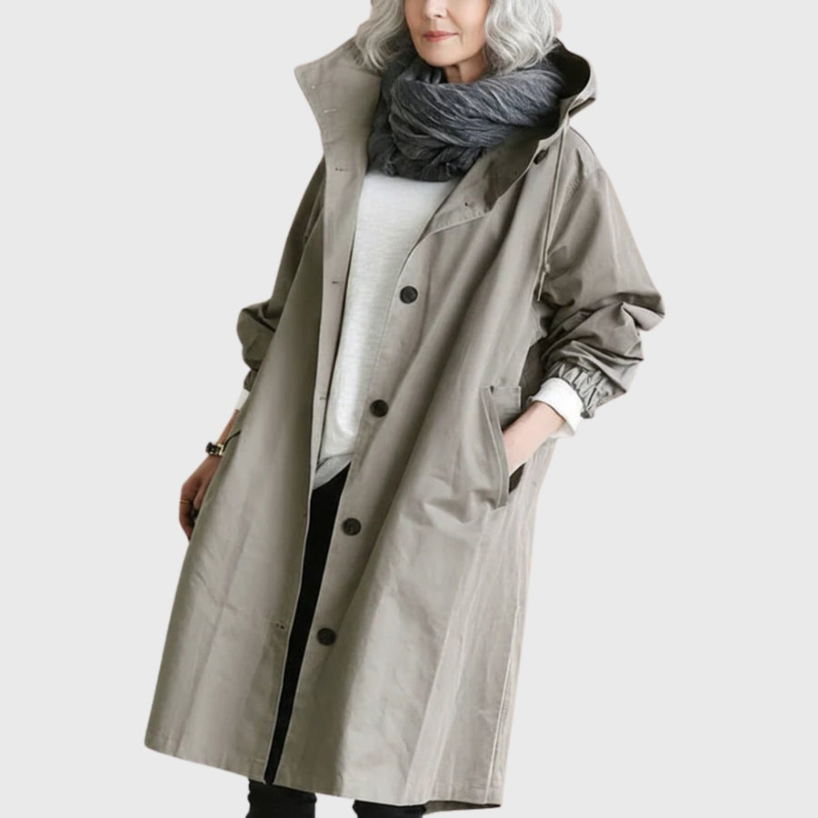 Georgia | Women's Hooded Oversized Long Trenchcoat