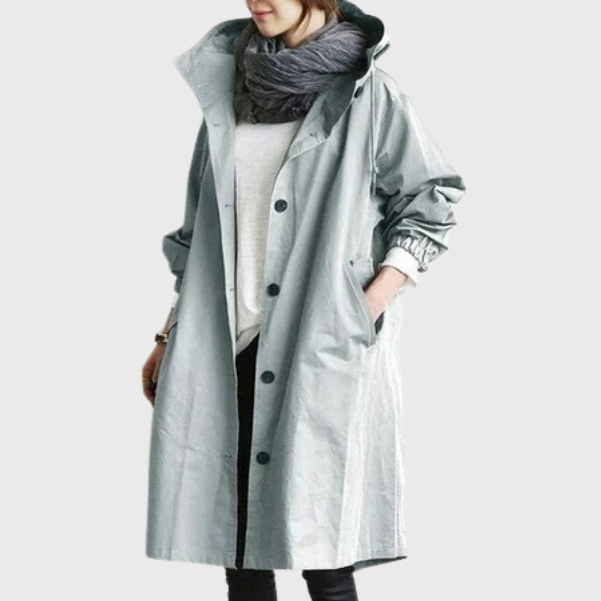 Georgia | Women's Hooded Oversized Long Trenchcoat