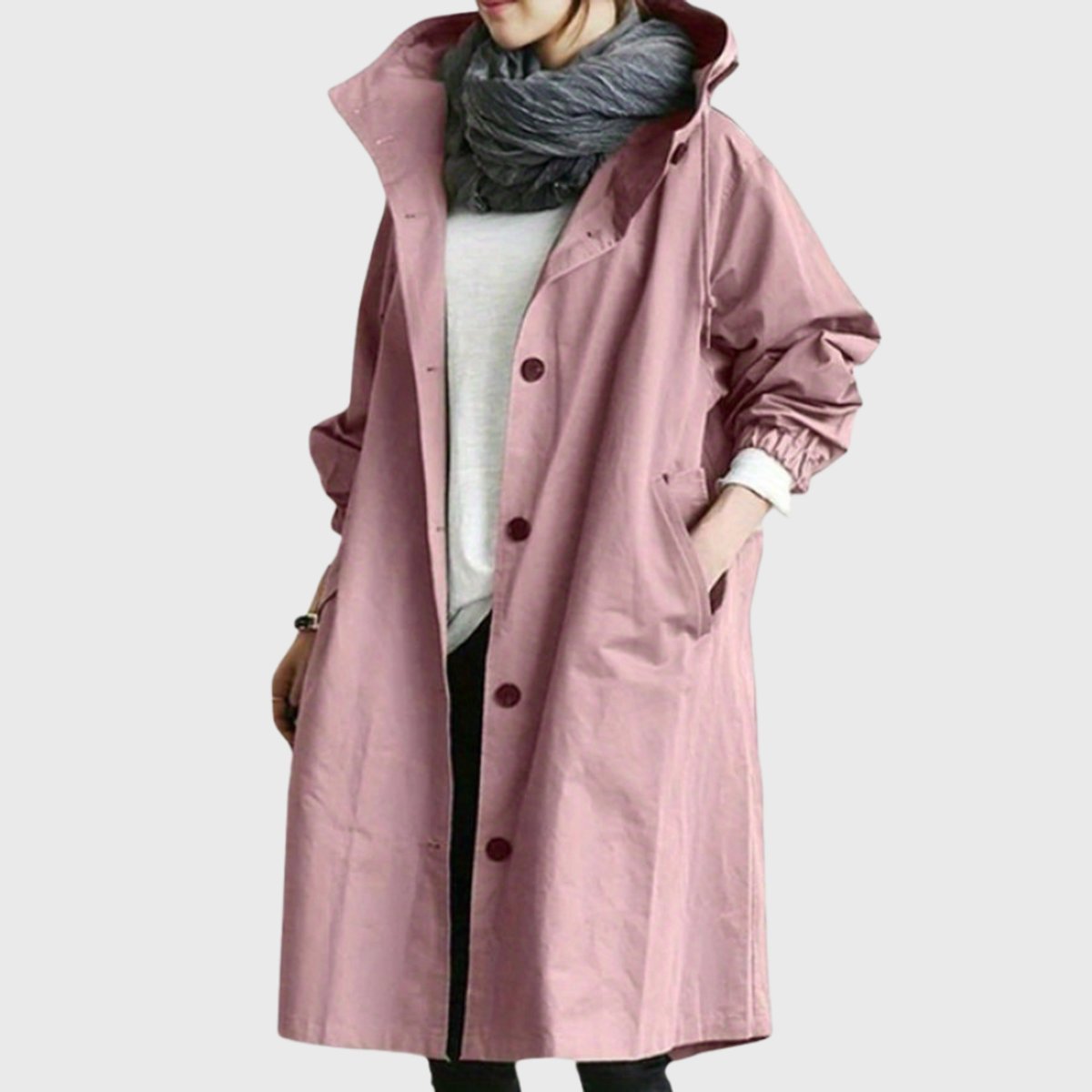 Georgia | Women's Hooded Oversized Long Trenchcoat