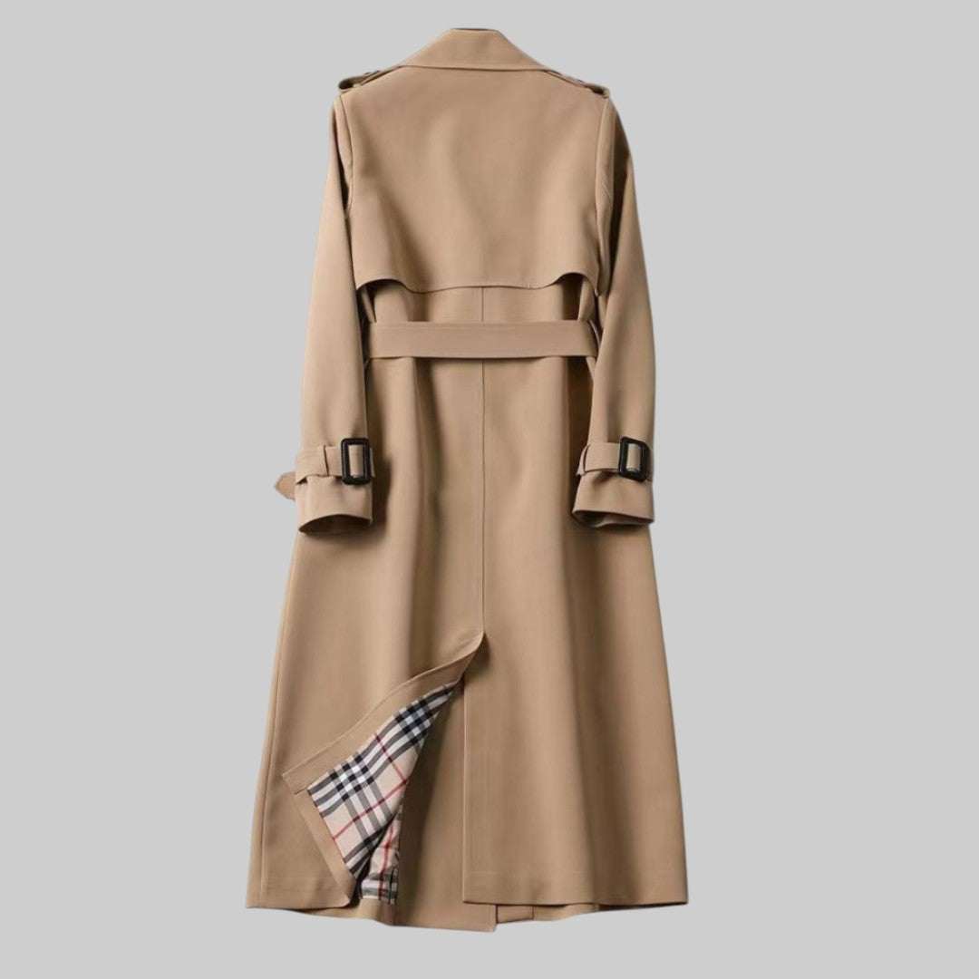 Poppy | Women's Long Double-Breasted Tailored Trenchcoat