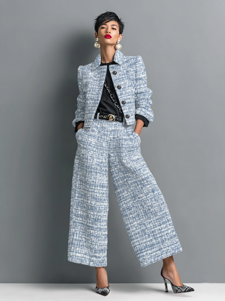 Georgia | Women's Tailored Textured Jacket Set