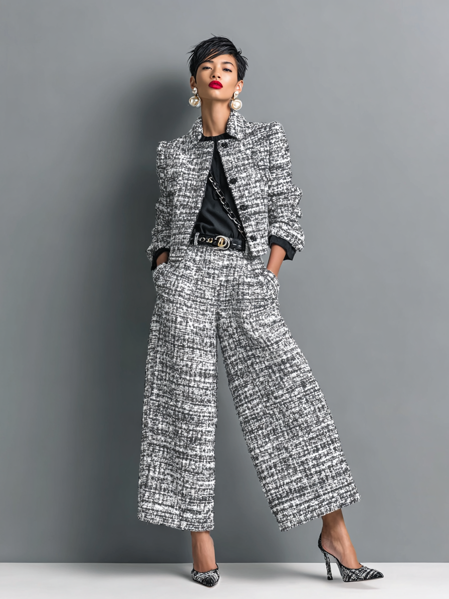 Georgia | Women's Tailored Textured Jacket Set